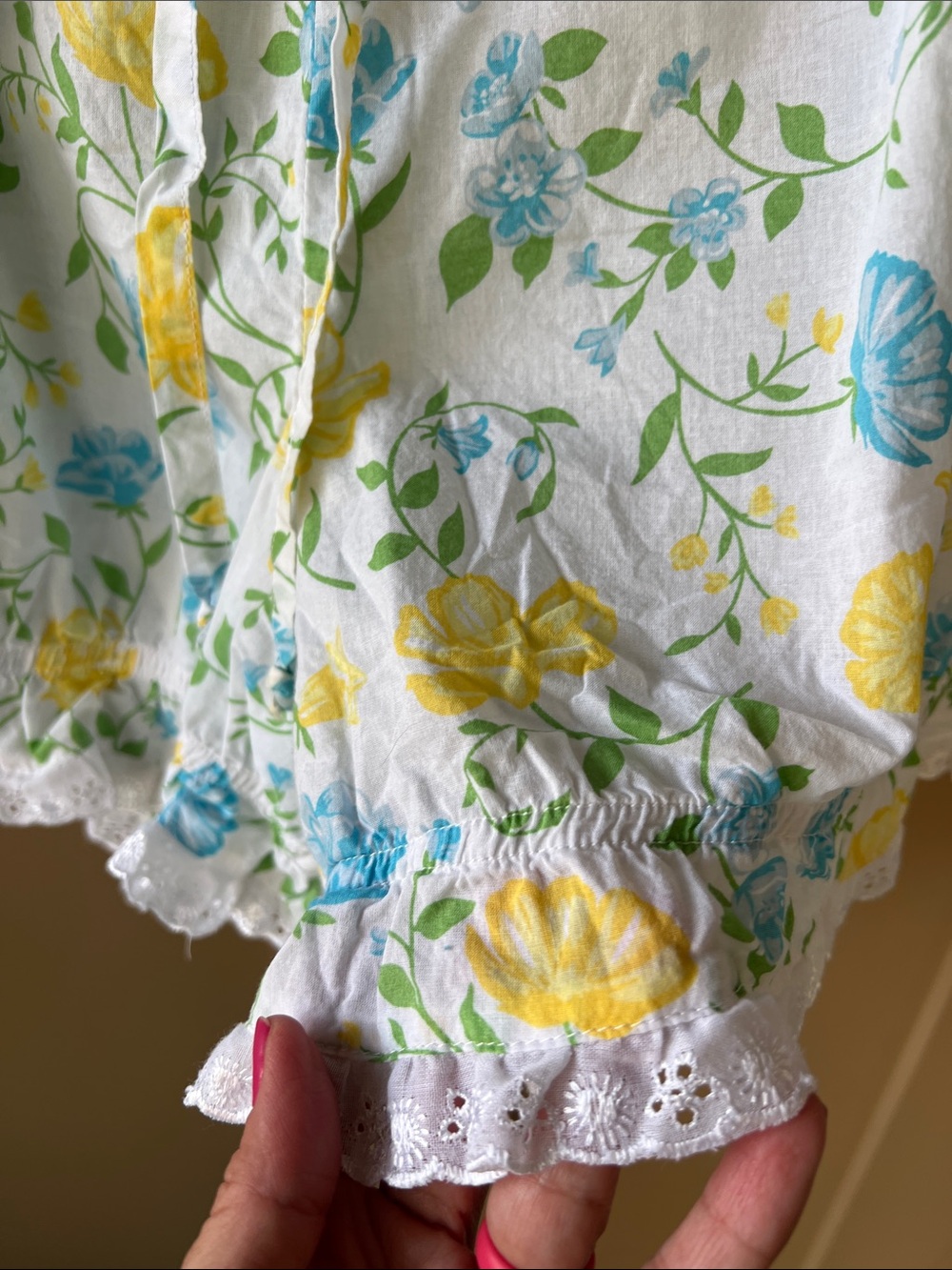 Vermont Country Store XL Like New Short/&Top Pajama Set Floral Cotton Cottagecor - Picture 9 of 9